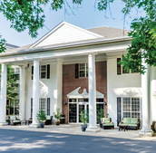 The exterior of a building.