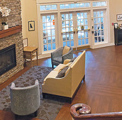 Newly renovated lobby area.