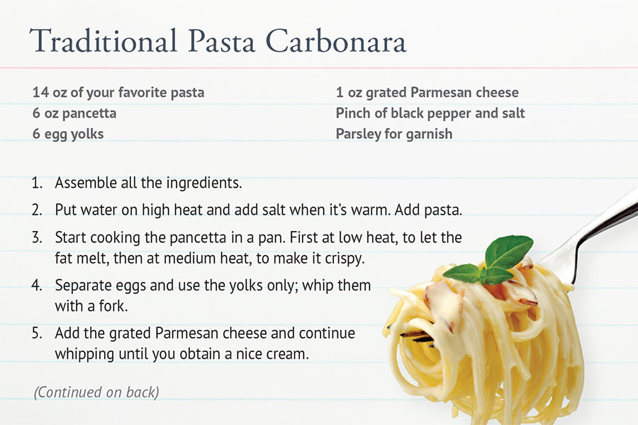 Pasta Carbonara recipe