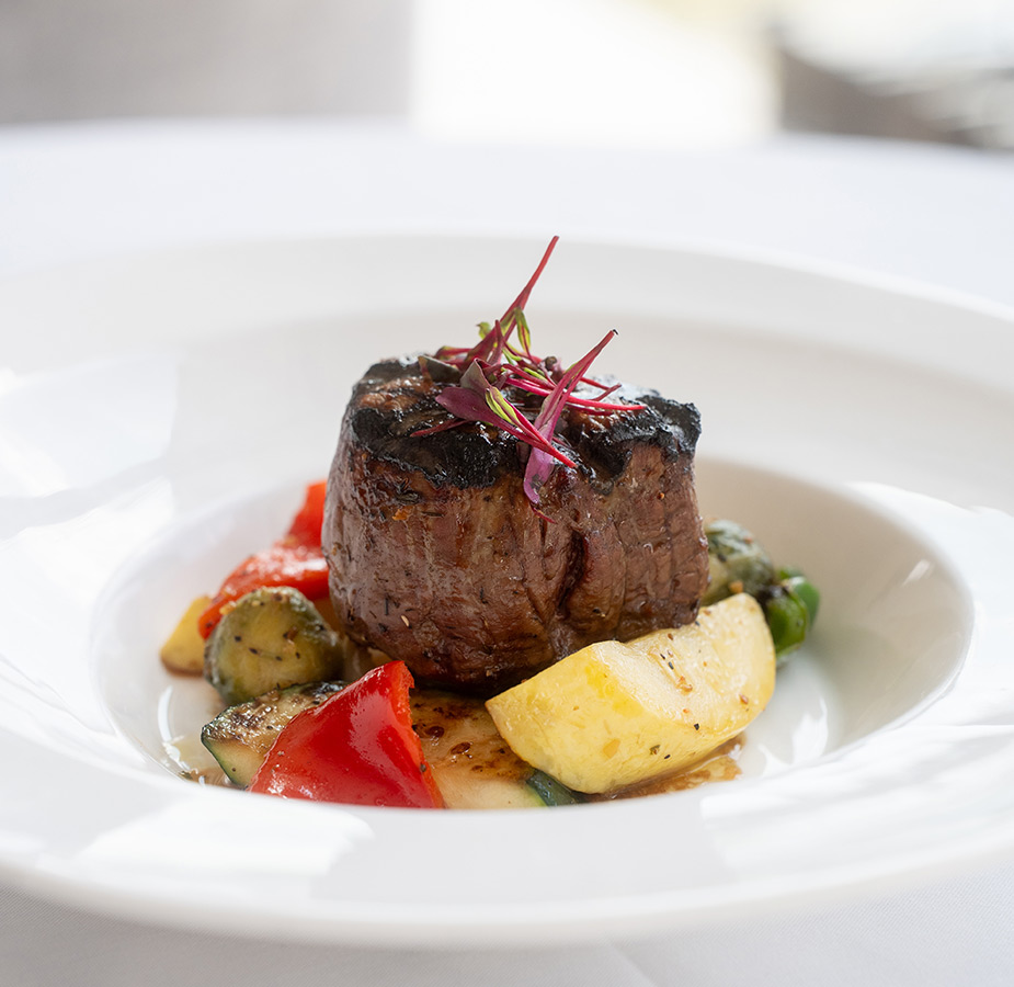 Steak on a plate.
