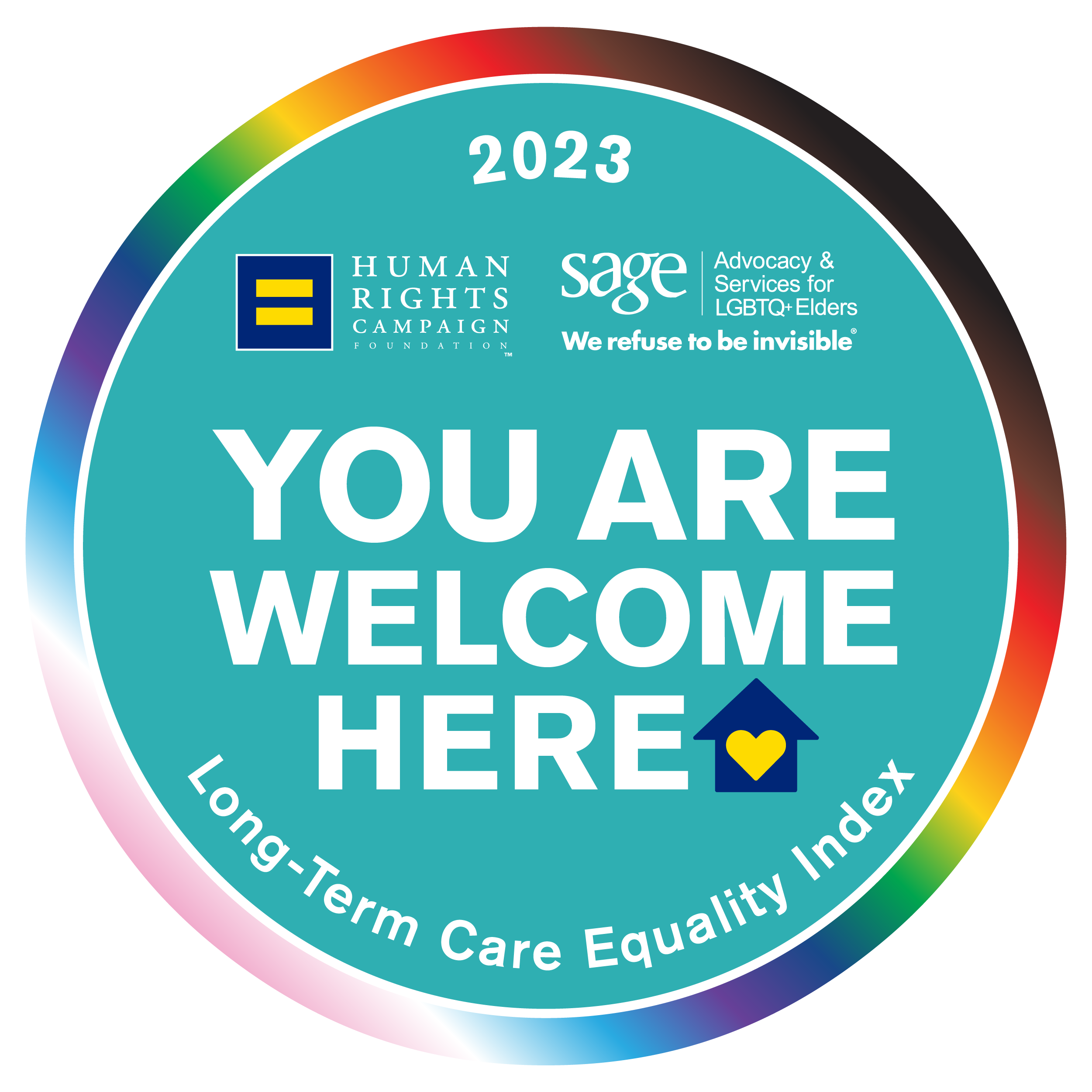 Long Term Care Equity Index Badge - Welcome Here
