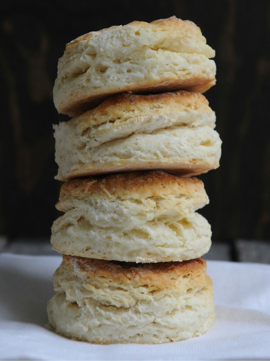 A stack of biscuits