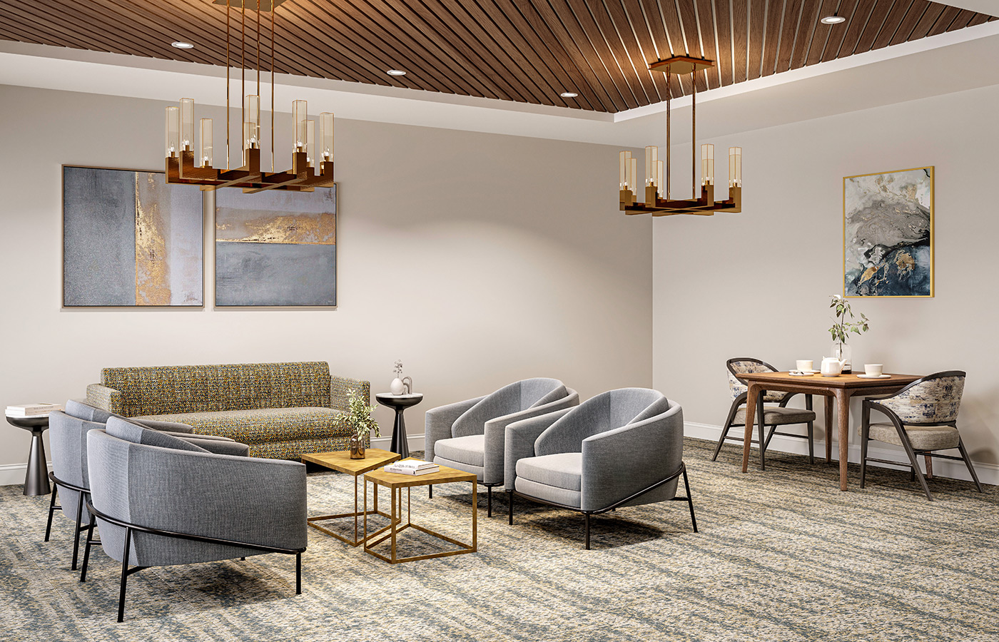 Living room and sitting area.
