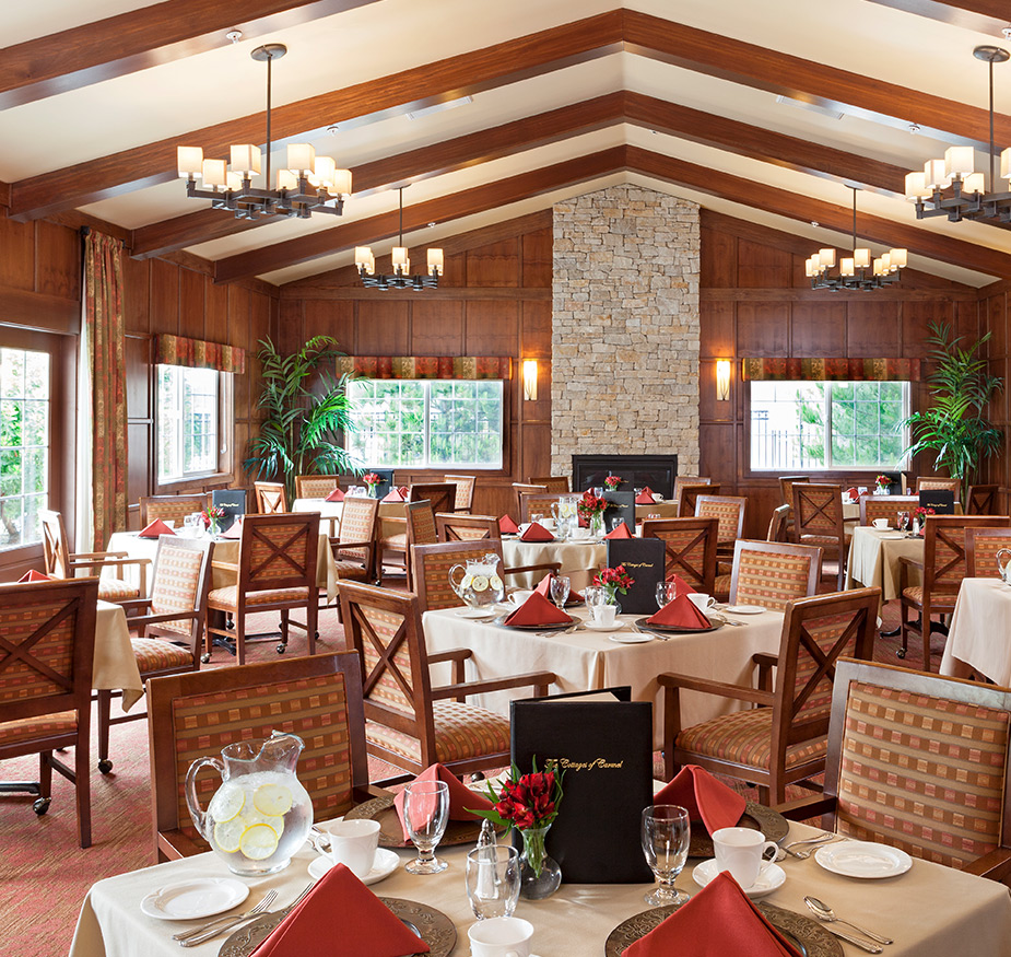 A dining area at The Cottages of Carmel.