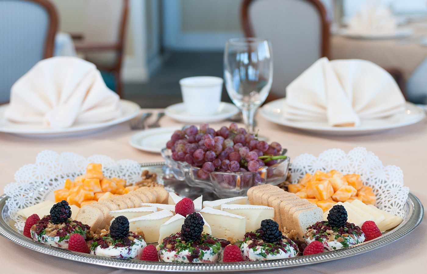 Artistic display of food.