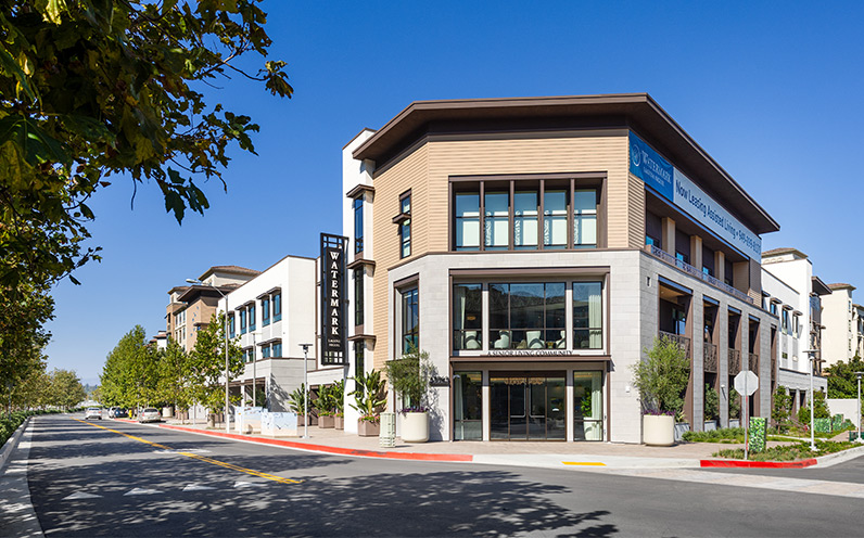 The exterior of the building.