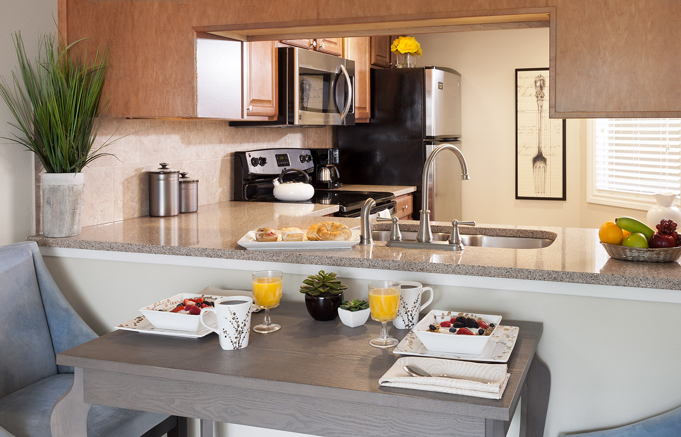An apartment at The Fountains at Bronson Place.