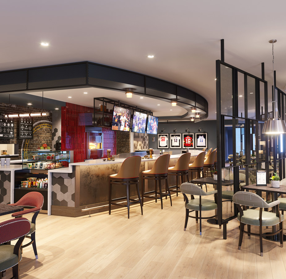 The bar at The Skybridge at Town Center.