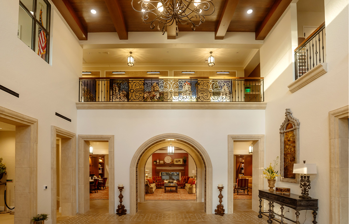 A lobby area.