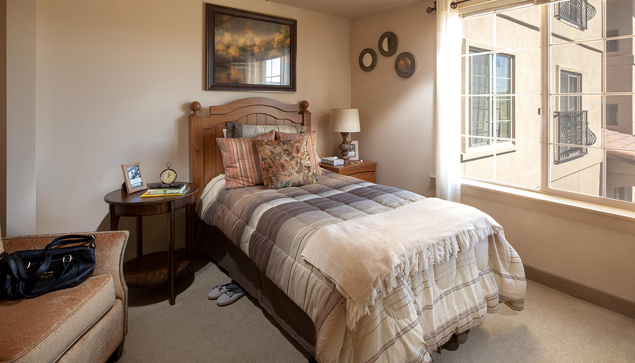 An apartment at White Cliffs Senior Living.