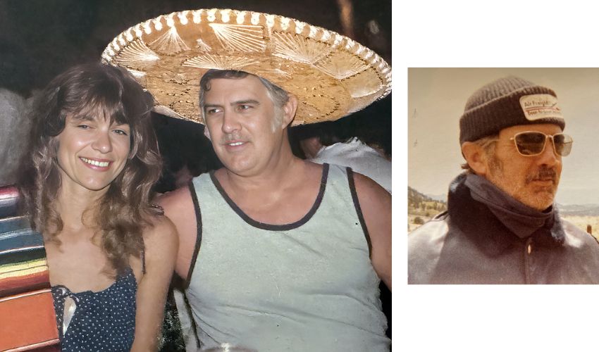 Two images of Carole and her husband.