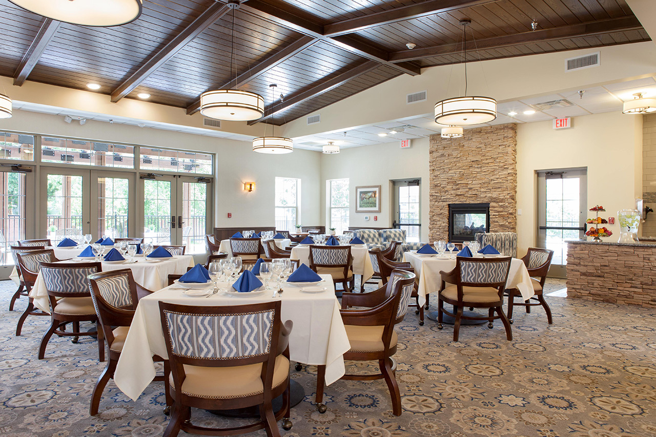 Seating area in dining room.