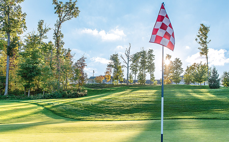 The golf course near by.