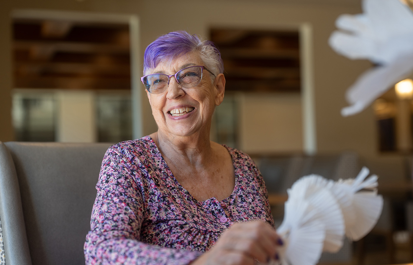 A person smiling.