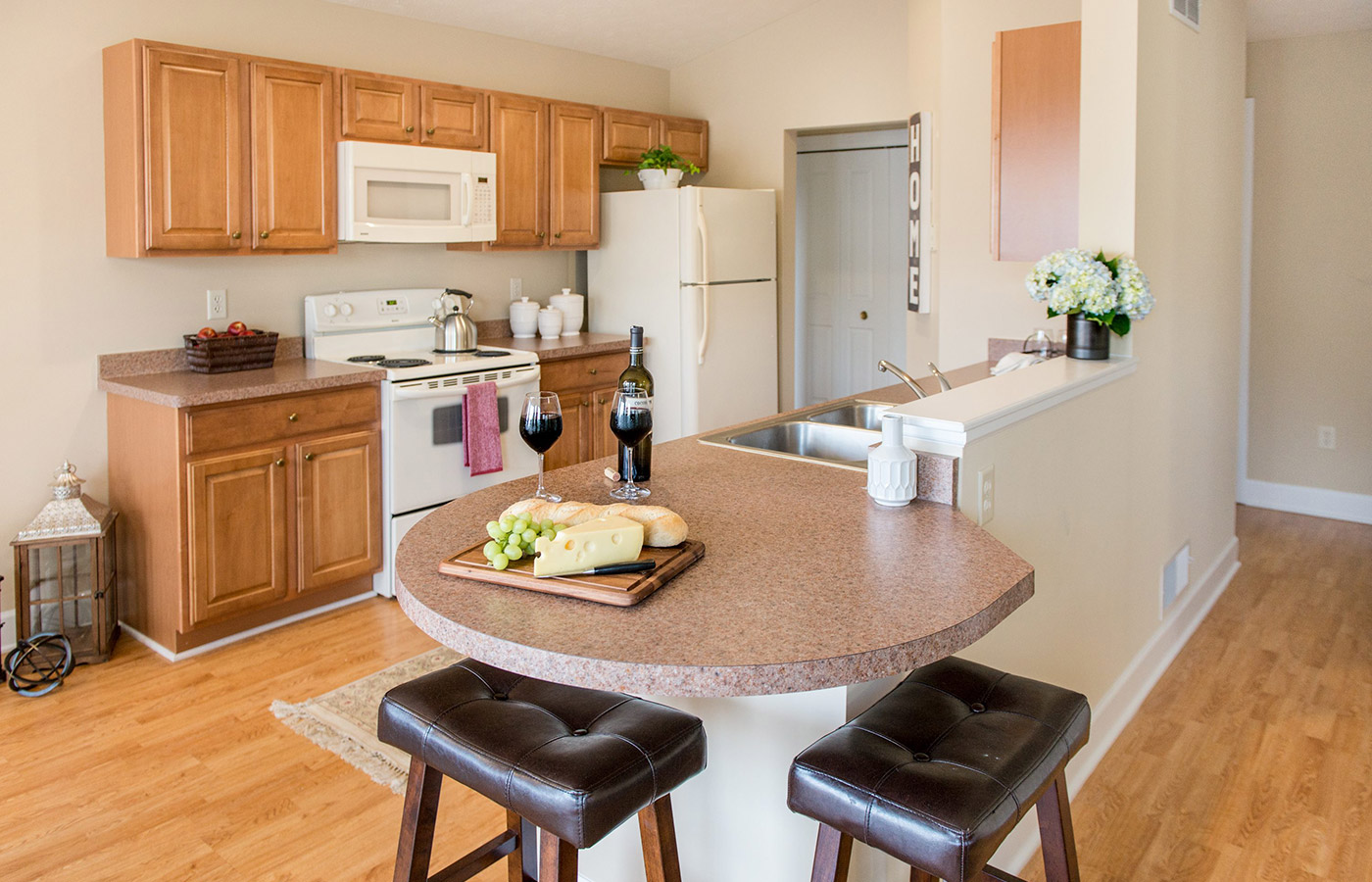 An apartment at The Legacy at Erie Station.