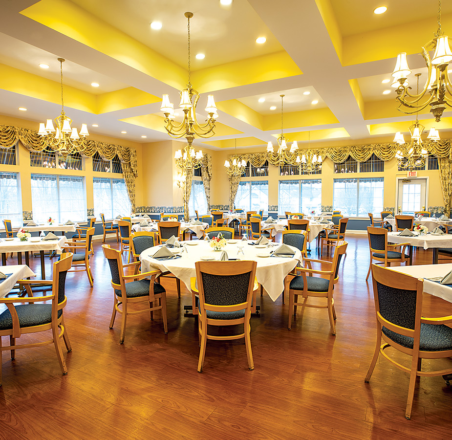 A dining area at The Legacy at Parklands.