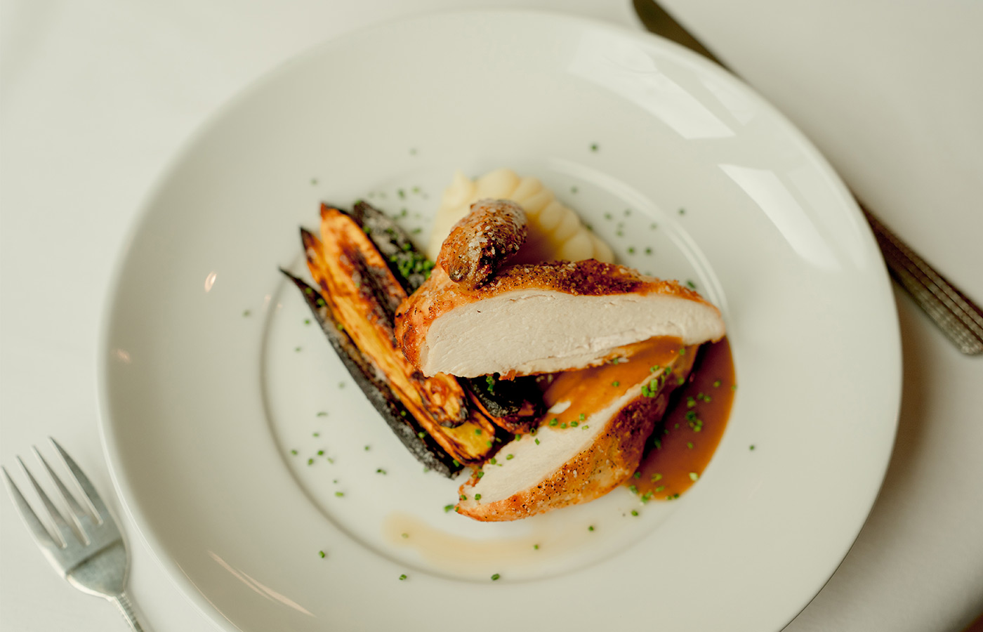 Chicken on a plate.
