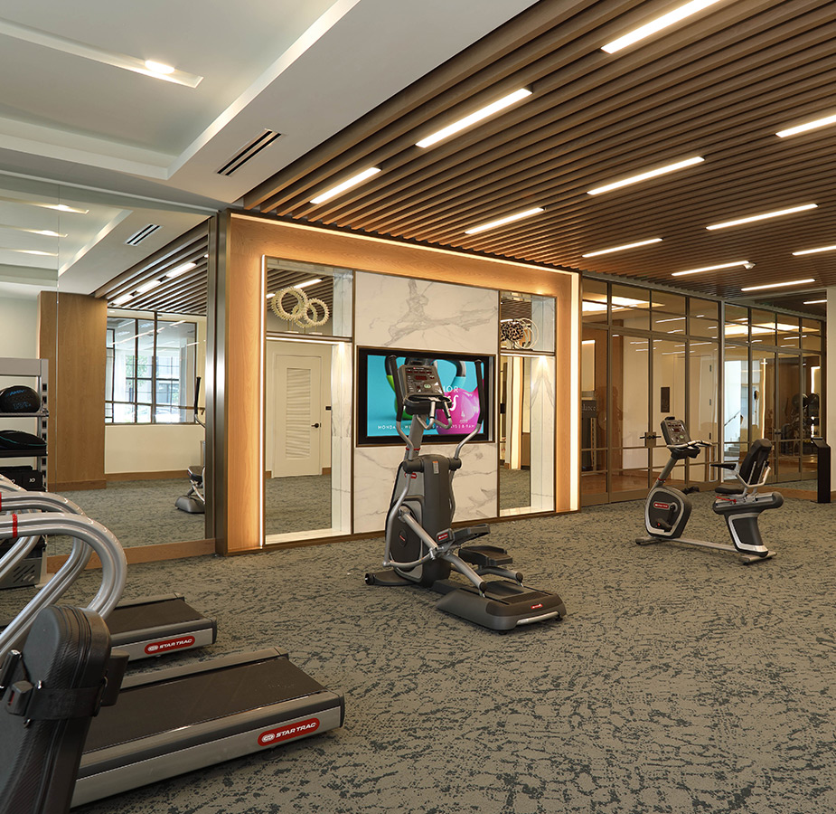 The fitness center at The Watermark at West Palm Beach.