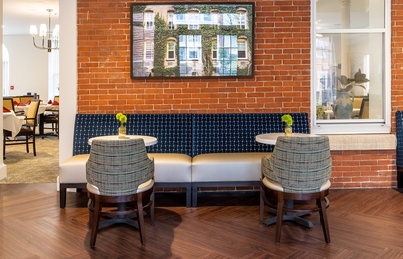 The dining area at Woodbury Mews.