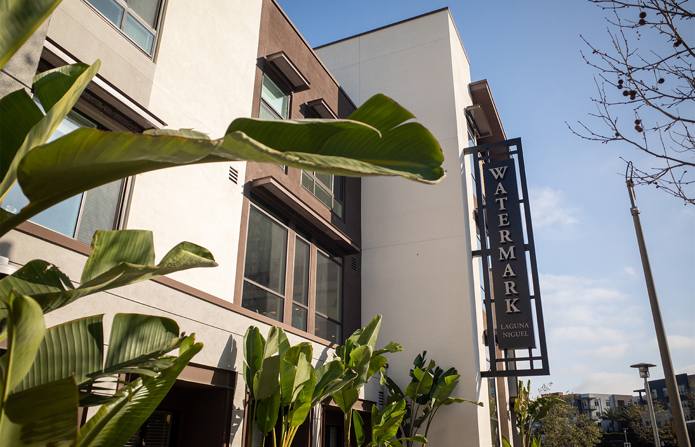 The exterior of the building.