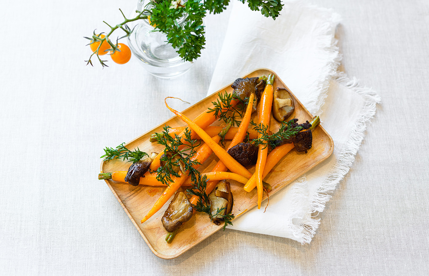 Food on a tray.