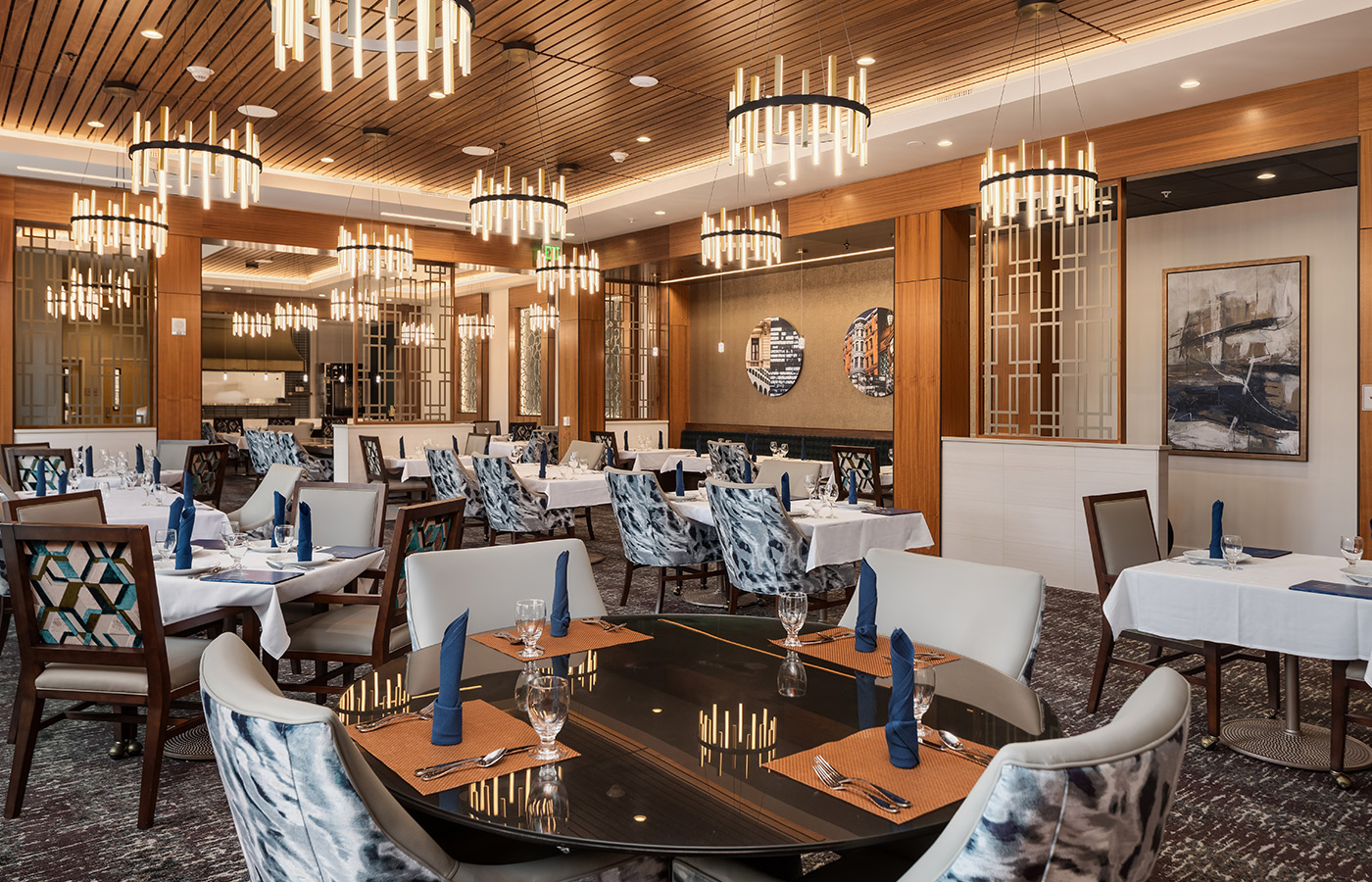 A beautiful dining room.