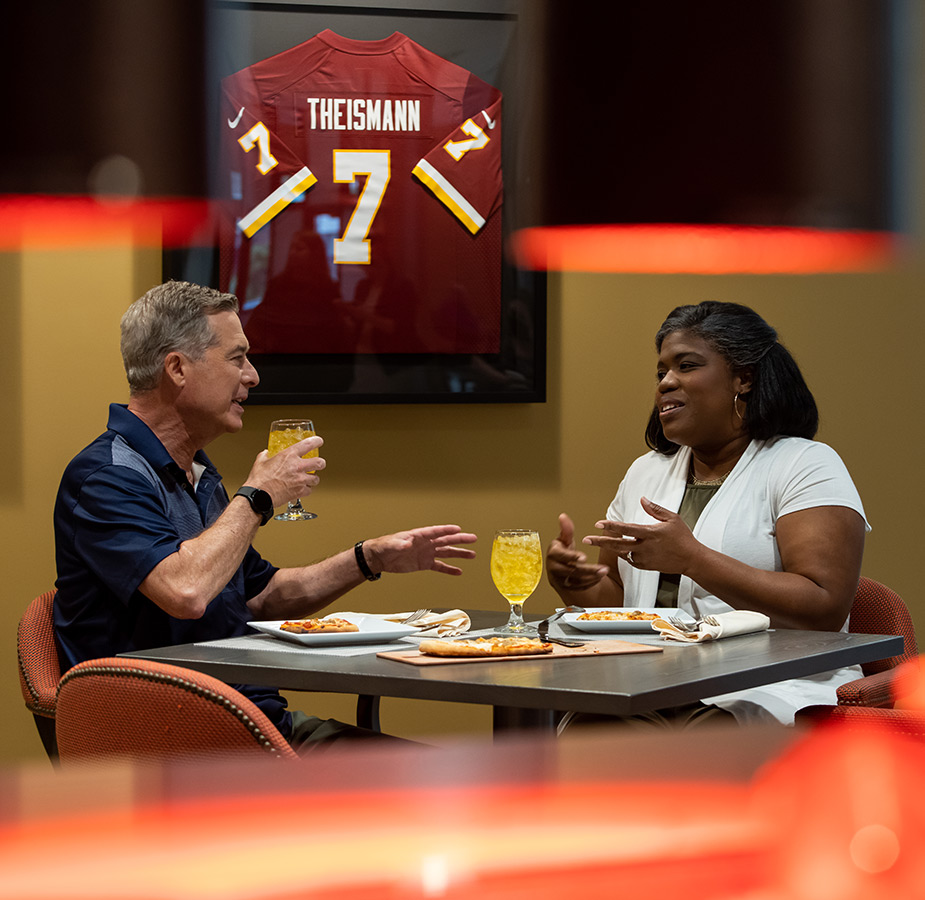 Two people having brunch.
