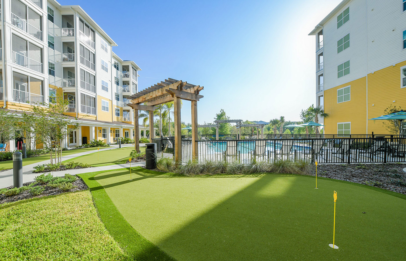 The Watermark at Trinity courtyard.