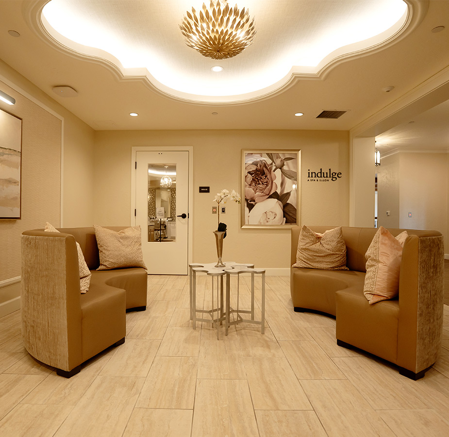 A salon waiting room.
