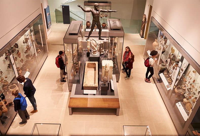 Residents are in an art museum.