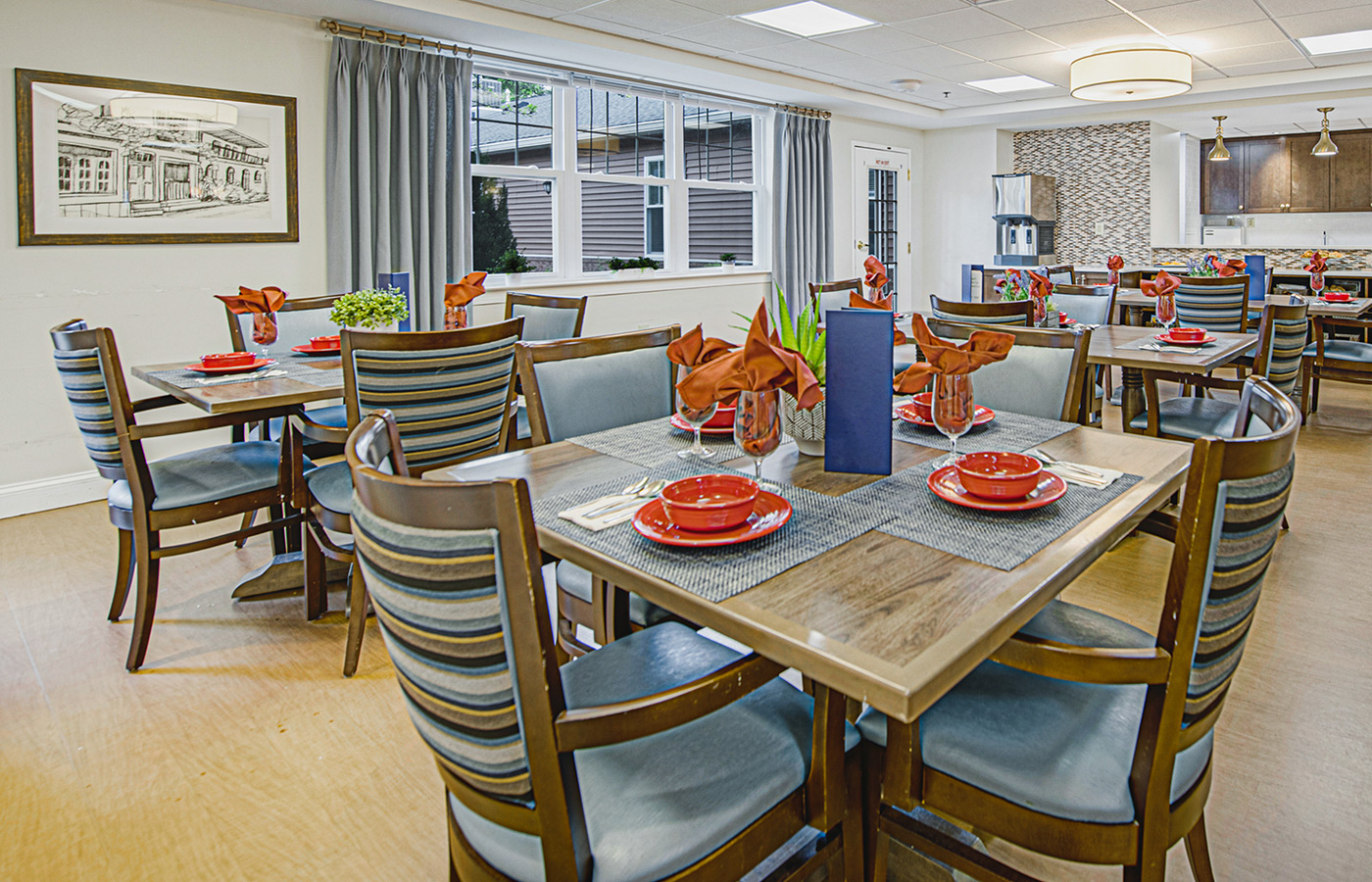A dining area in a community.