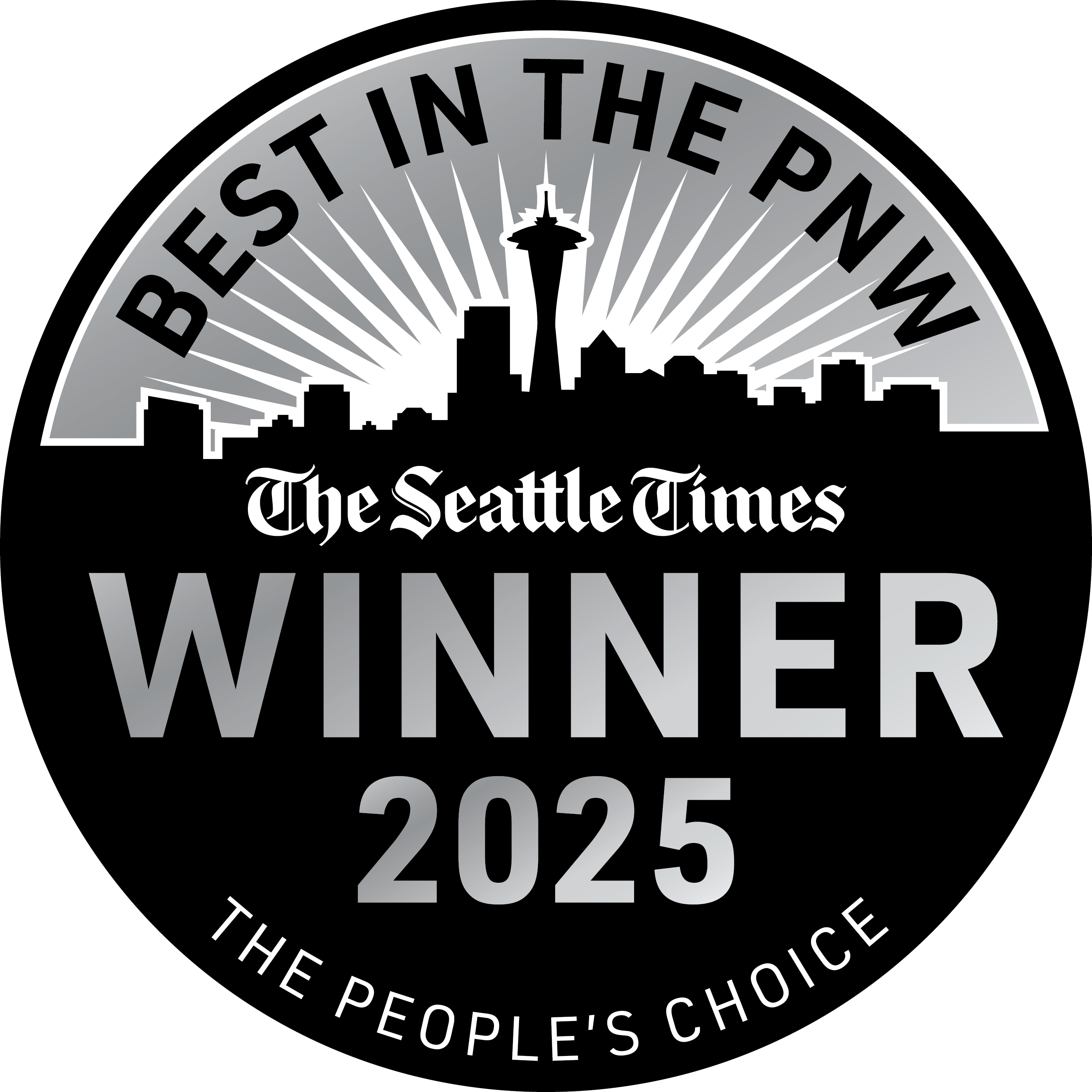 Best in the Pacific Northwest silver badge.