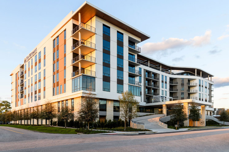 The exterior of The Watermark at Houston Heights.