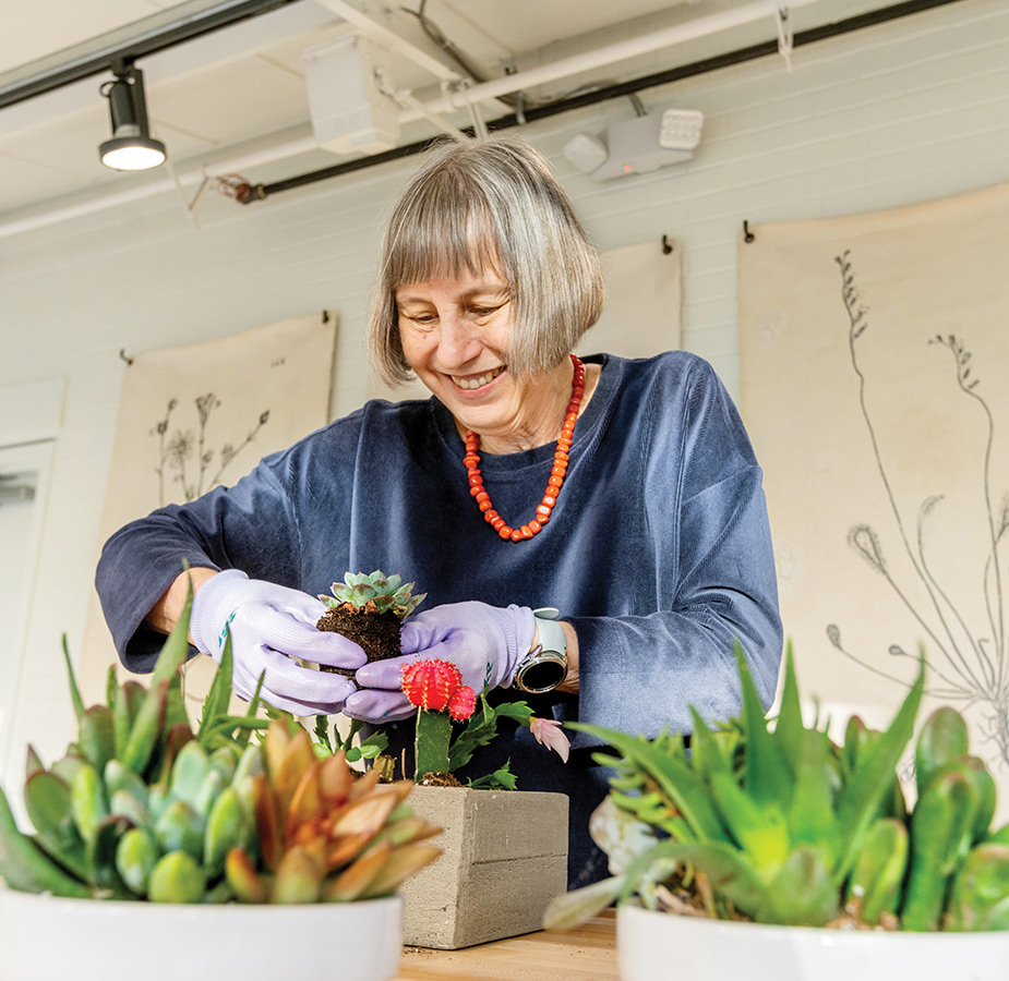 A person gardening.