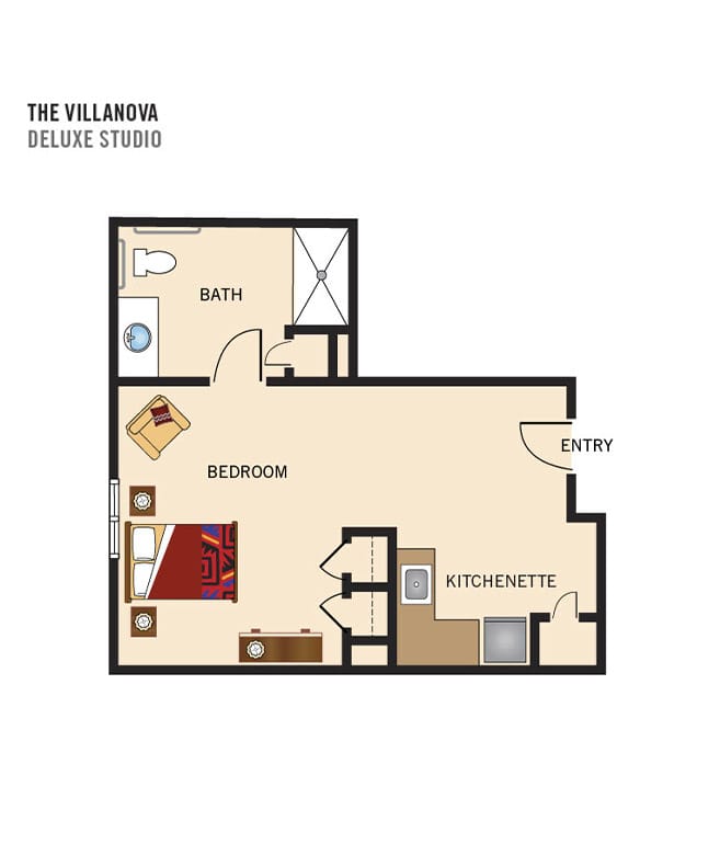 The Preston of Park Cities Memory Care Studio Apartment