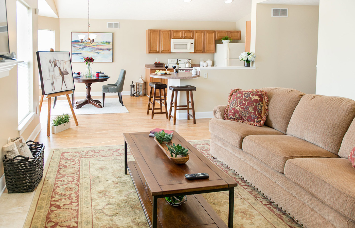 An apartment at The Legacy at Erie Station.