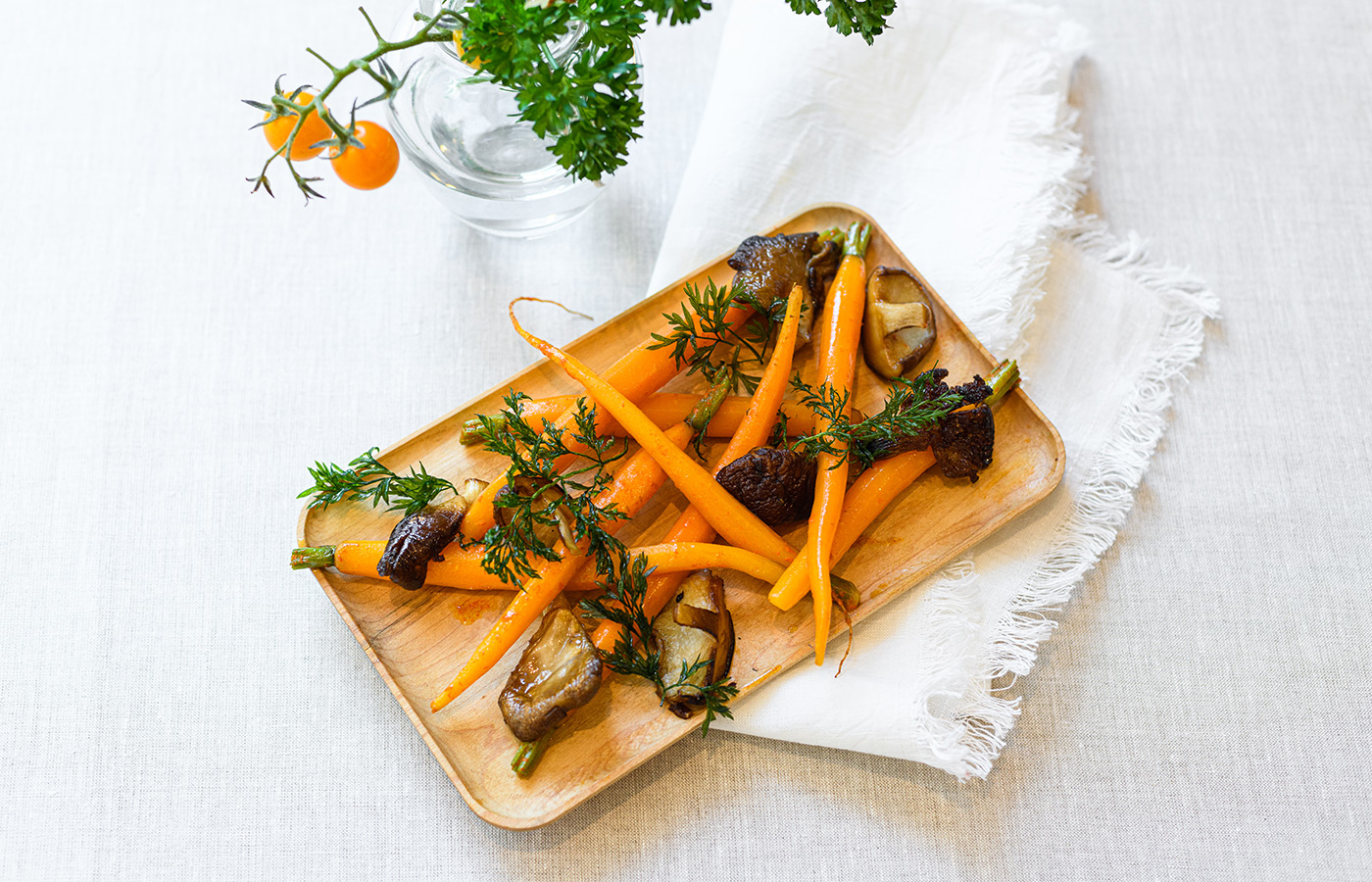 Assorted vegetables on a plate.