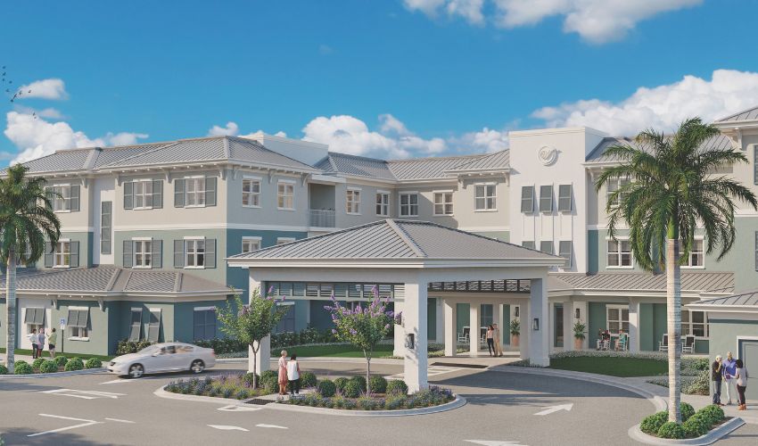The front entrance of The Watermark at Marco Island.
