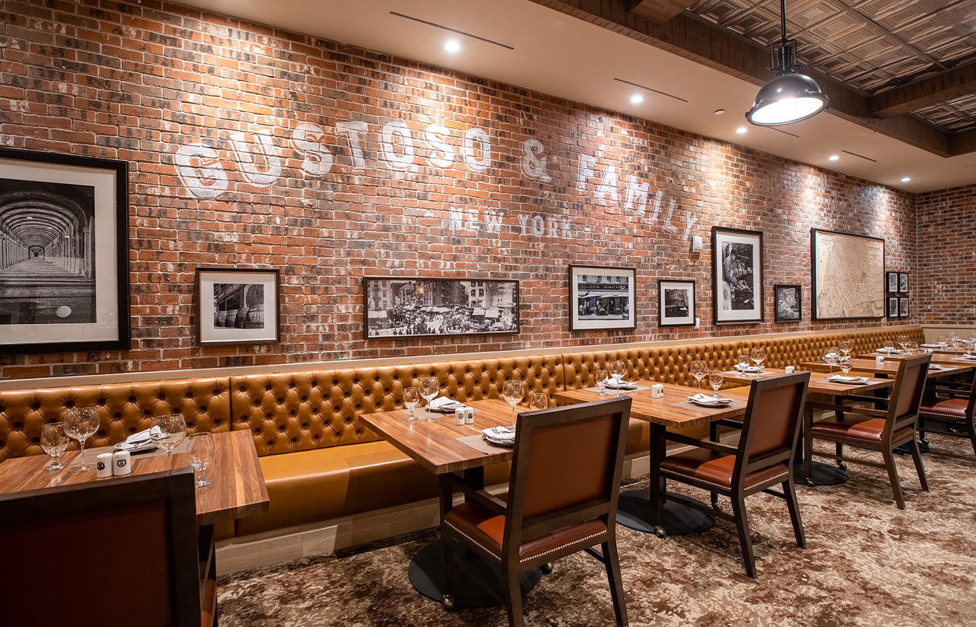 Another view of the Gustoso dining room and seating.