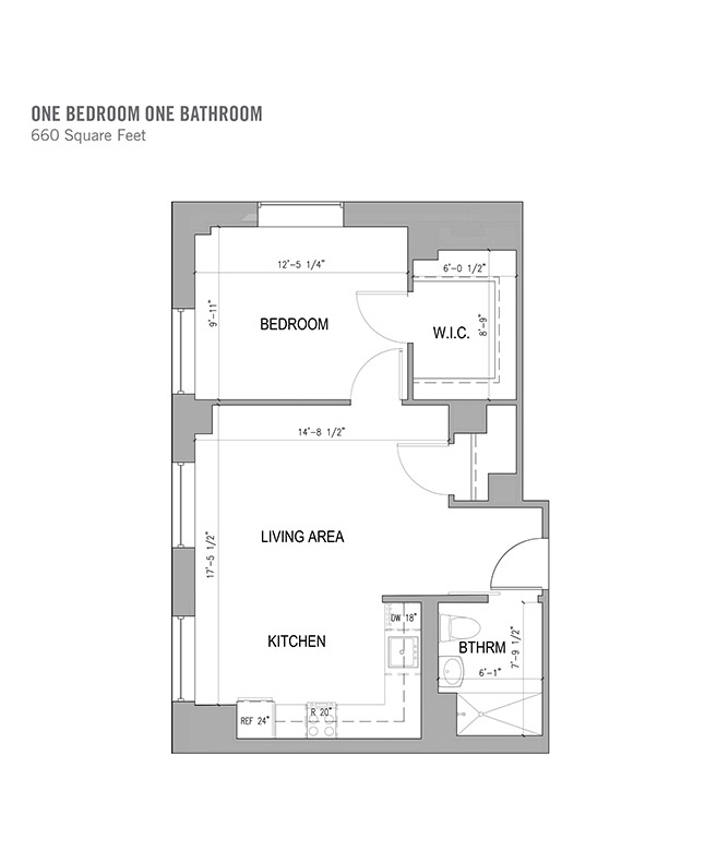 One bedroom one bathroom