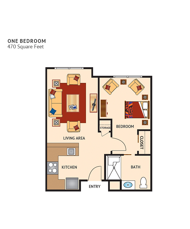 Floor Plans - one bedroom