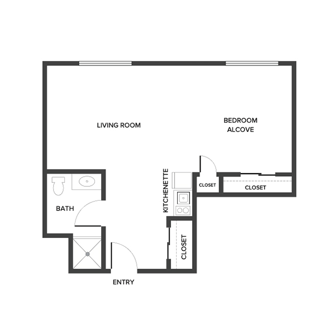 An assisted living floor plan with friendship.