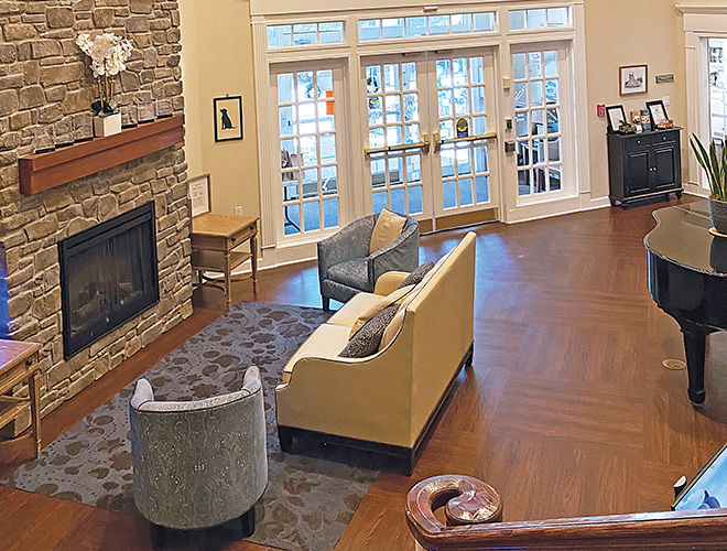 Newly renovated lobby area.
