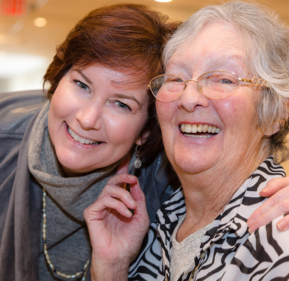 Residents laughing.