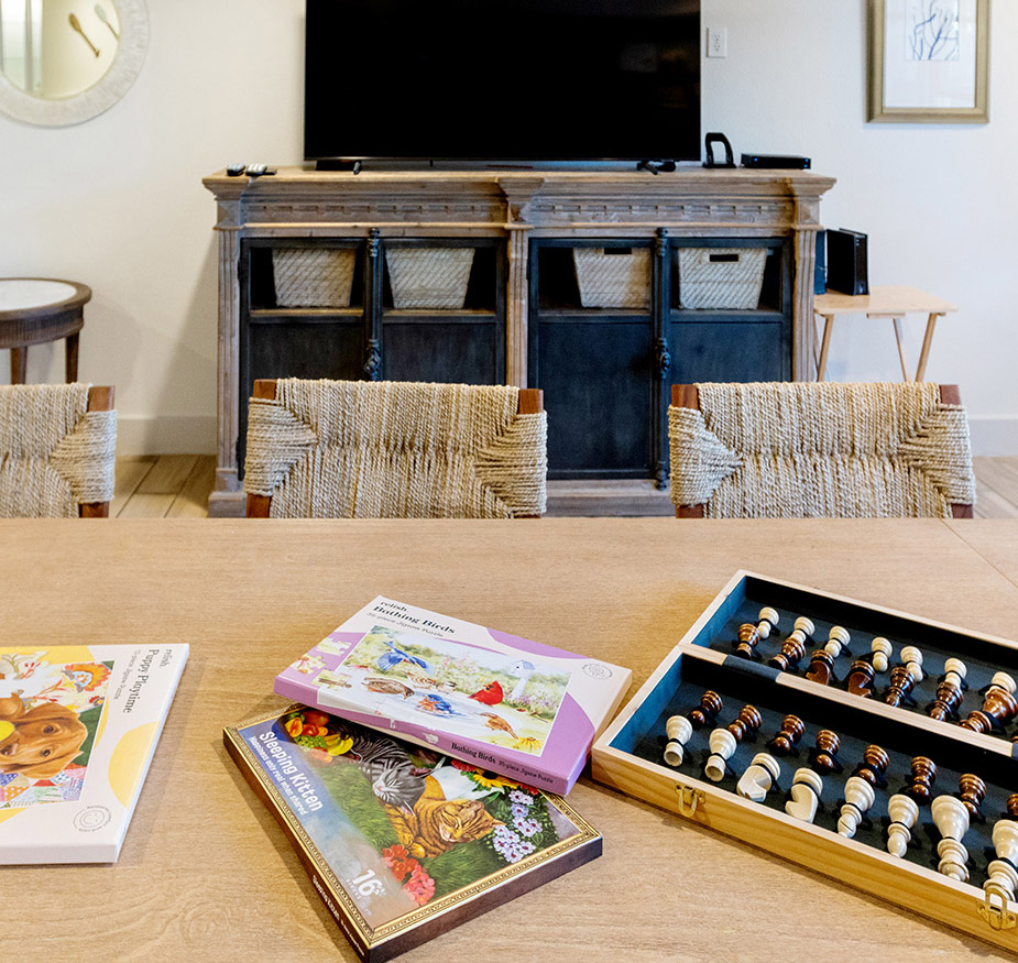 Activity room at Crown Cove.