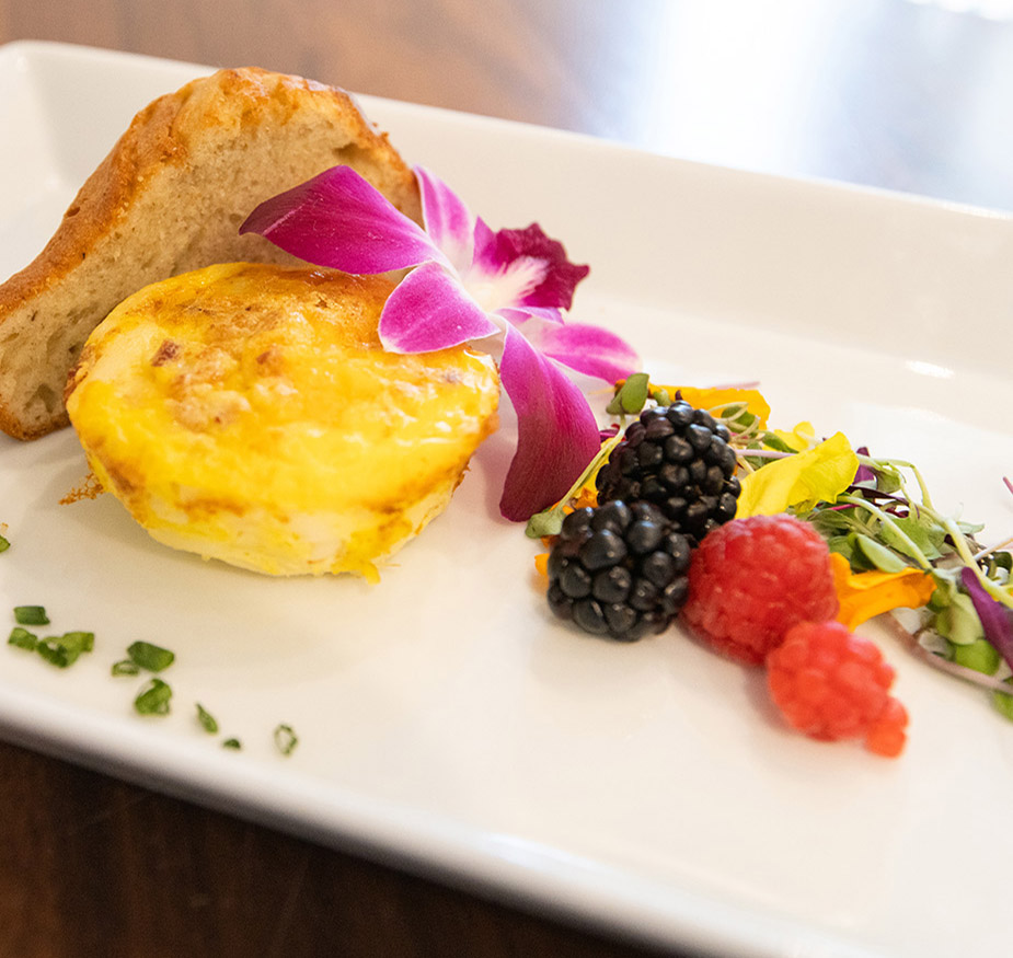 Gourmet bites on a plate.