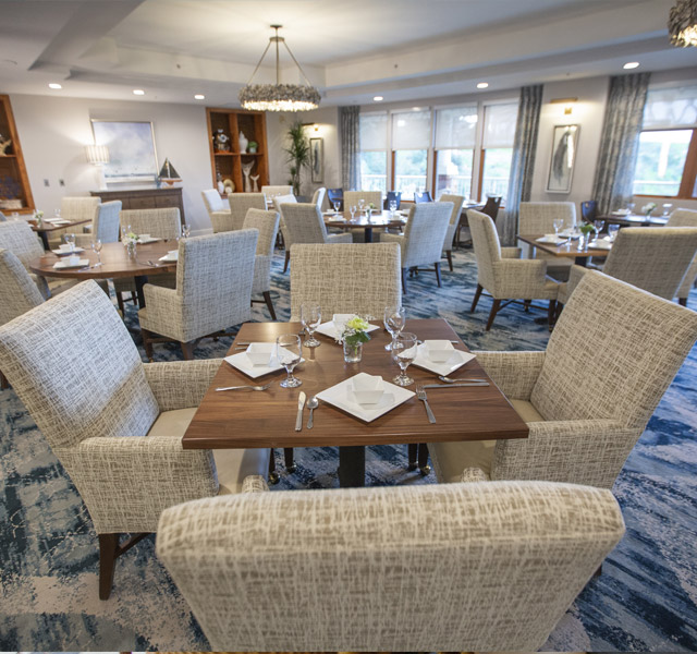 A dining room at Crown Cove.