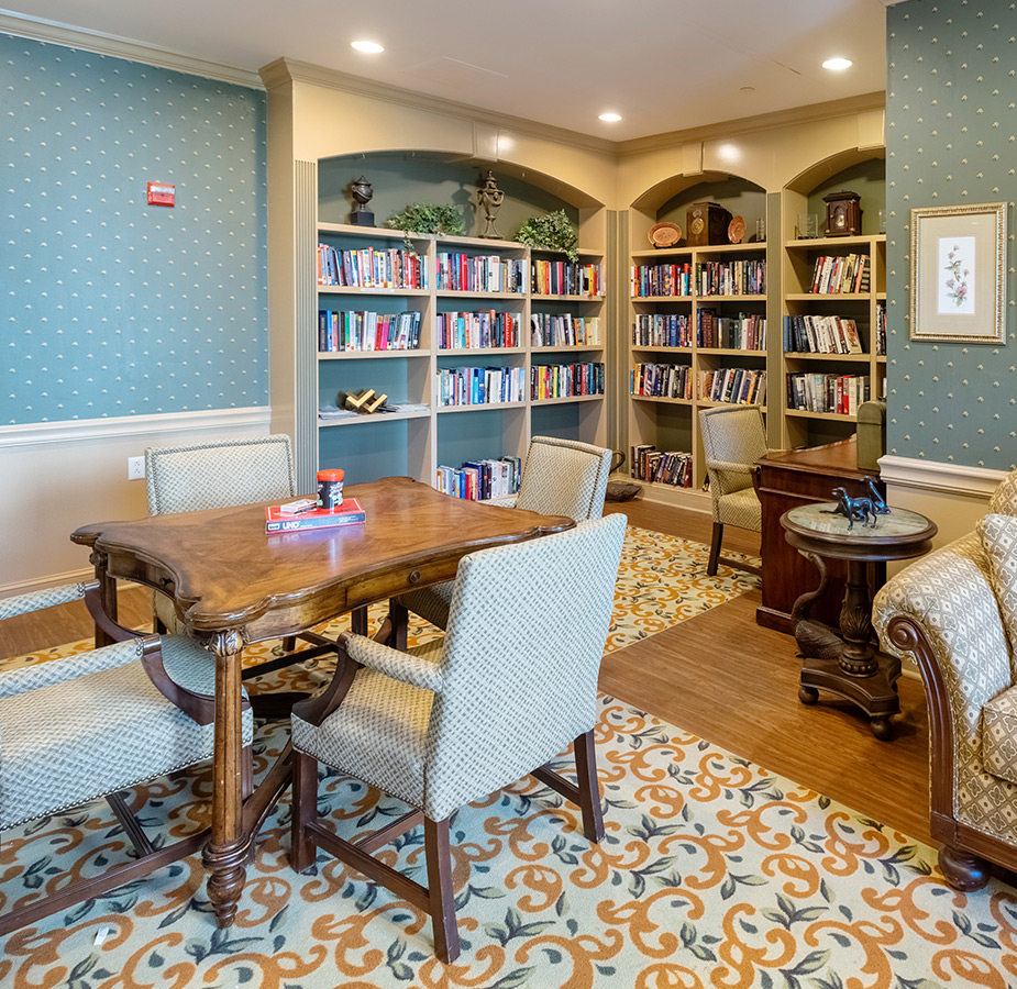 The library at East Village Place.