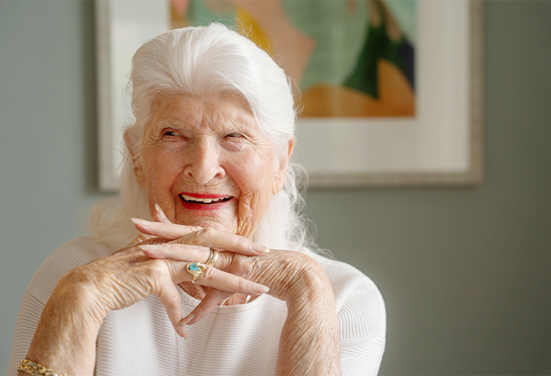 A person smiling.
