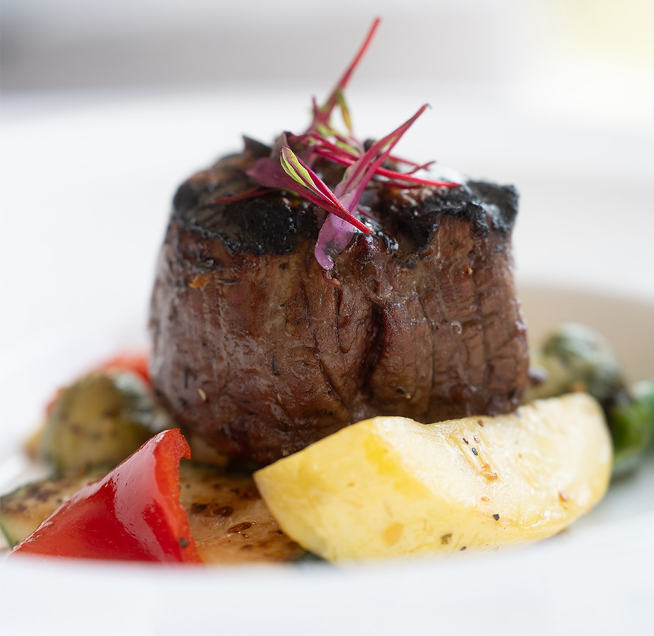Steak on a plate.